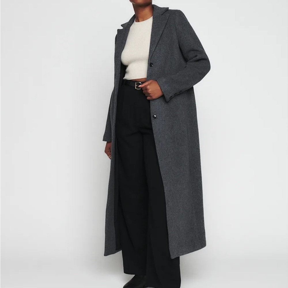 Reformation Dark Grey Wayne Coat